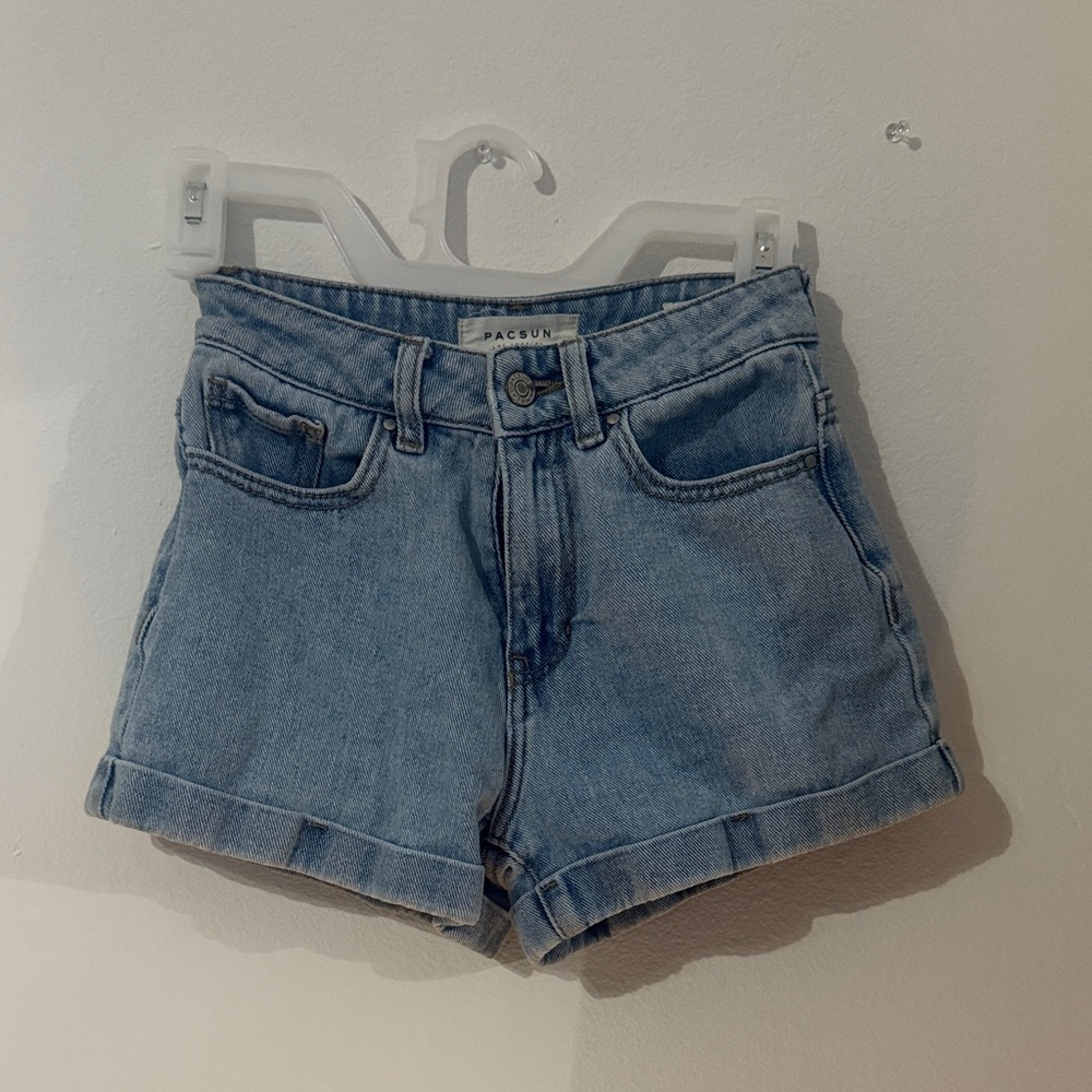 PacSun Light Blue Jean Mom Shorts
